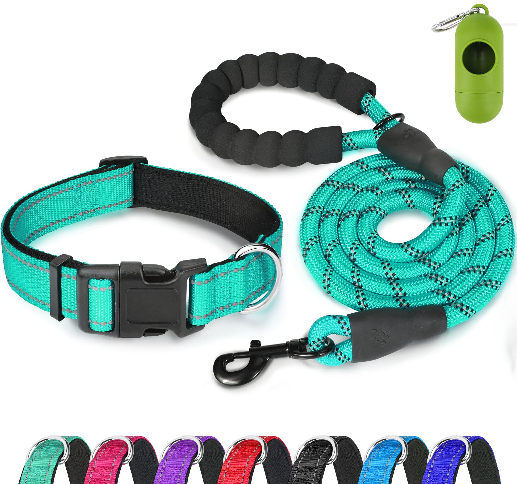 2pcs a dog leash collar featuring a