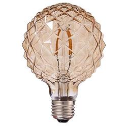 Leo'S Light Vintage Led Edison Bulb G95 G30 4W Dimmable Led Filament Bulb Globe Pineapple Shaped Light Bulb 2300K Warm White E26 400Lumen (A