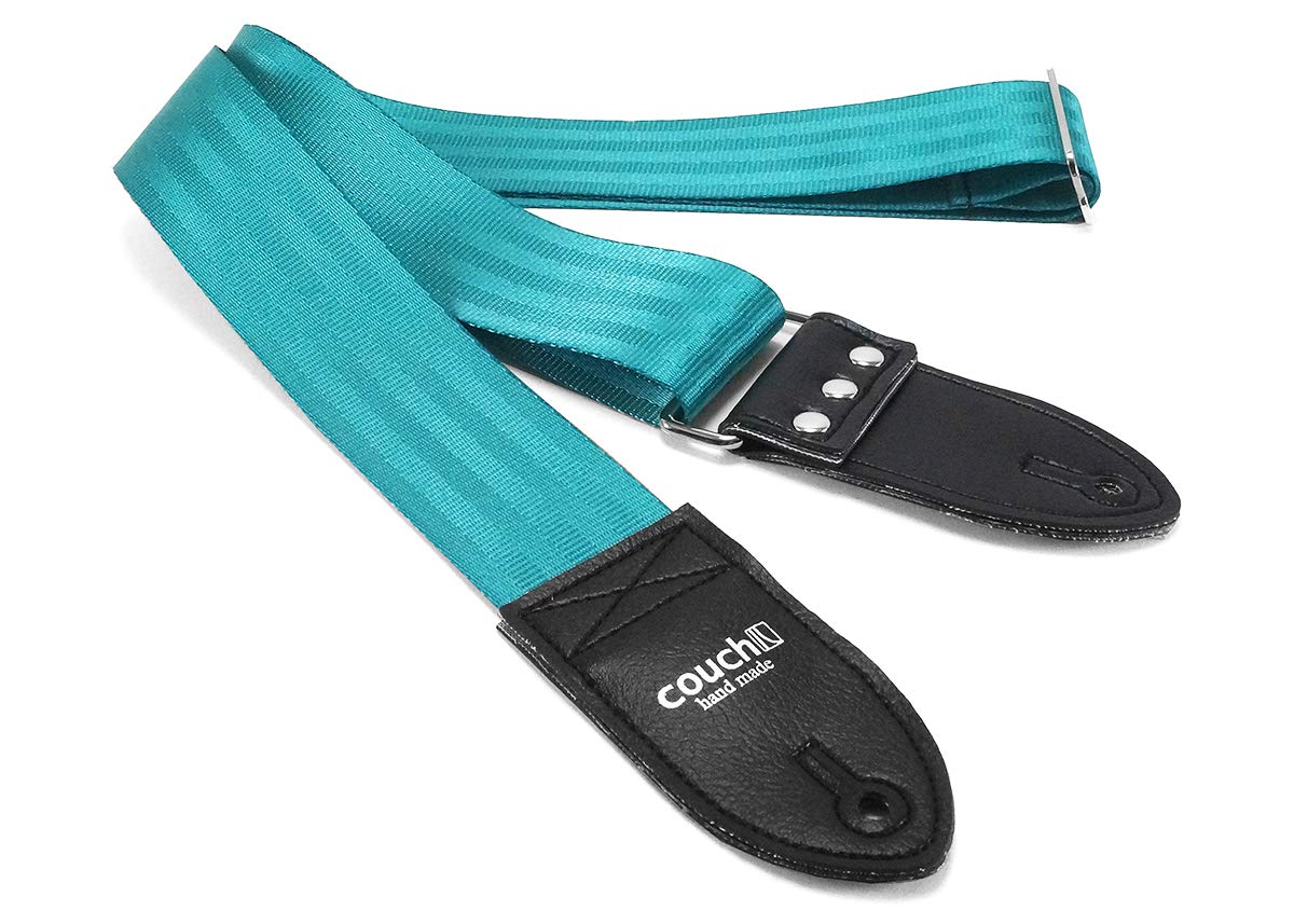 Couch The Original Recycled Seatbelt Guitar Strap Made In Usa By Couch Guitar Straps (Recycled Blue-Green)