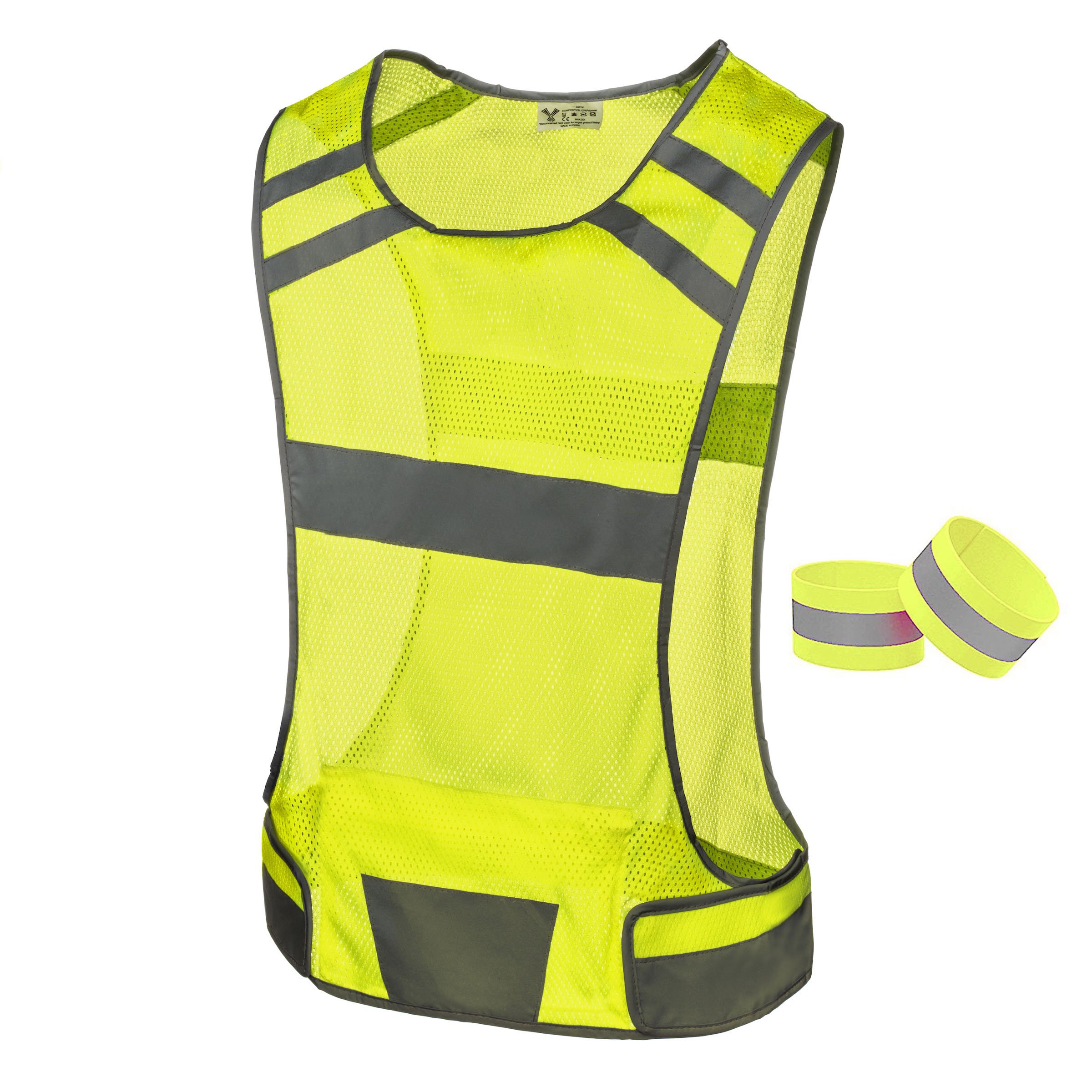 247 Viz Reflective Running Vest for Men Women, High Visibility
