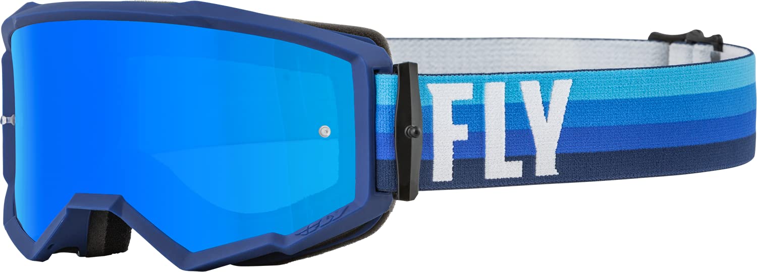 Fly Racing Zone Goggles (Blackblue Wsky Blue Mirrorsmoke Lens, Adult)