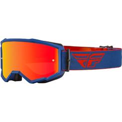 Fly Racing Zone Goggles (Rednavy Wred Mirroramber Lens, Adult)