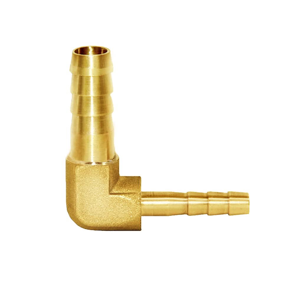 Joywayus Reducer Elbow 14 To 532 Id Hose Barb 90 Degree L Right Angle Union Brass Fitting Waterfuelair