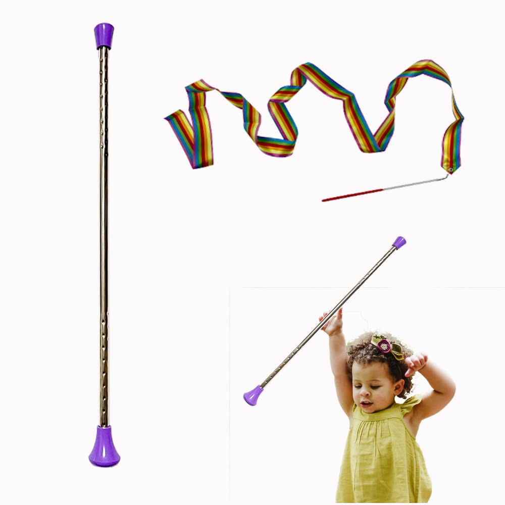 Oiloda Twirling Baton 21 Inches Marching Baton Spinning Dance Baton Metal Gymnastics Parade Stick For Child In Majorette (Purple