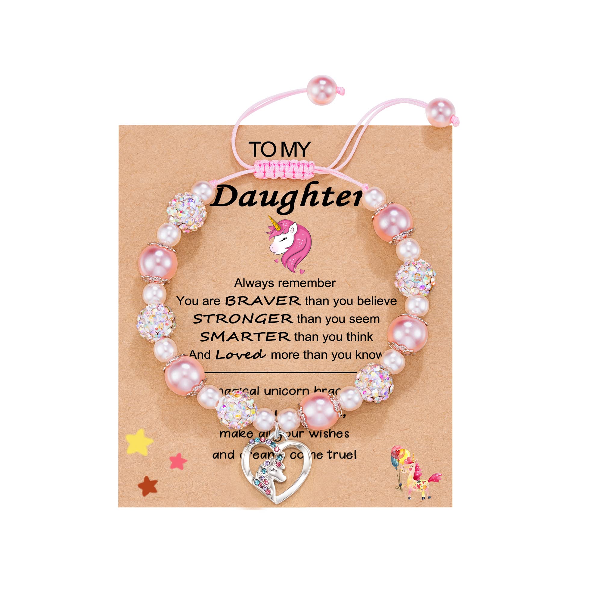 HGDEER Daughter Gift From Mom, Unicorns Jewelry Gifts For Little Girls  Jewelry Ages 6-8 8-12 10-12 Year Old Girl Gifts Girls Christmas