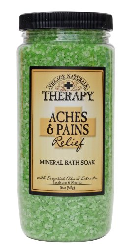 Village Naturals Therapy Aches & Pains Mineral Bath Soak 20 oz