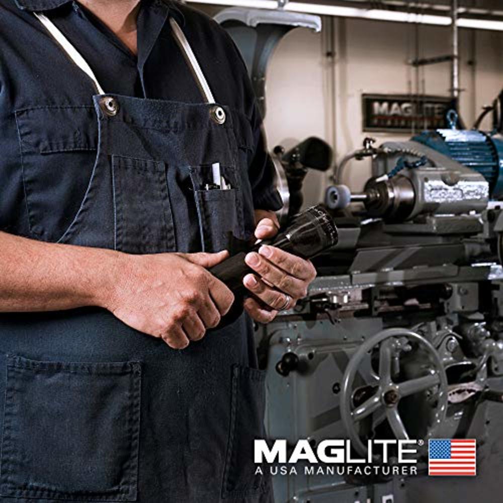 Mag Lite Maglite Heavy-Duty Incandescent 3-Cell D Flashlight, Gray