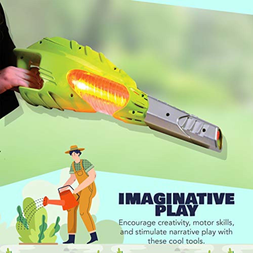 Constructive Playthi Cp Toys 6 Pc. Child-Size Power Gardening Tools W/ Realistic Sound Effects
