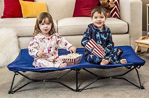 Regalo My Cot Portable Toddler Bed, Includes Fitted Sheet, Royal Blue , 48X24X9 Inch (Pack Of 1)