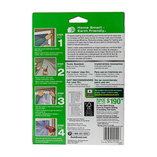 Duck Brand Indoor 5-Window Shrink Film Insulator Kit, 62-Inch X 210-Inch, 286217