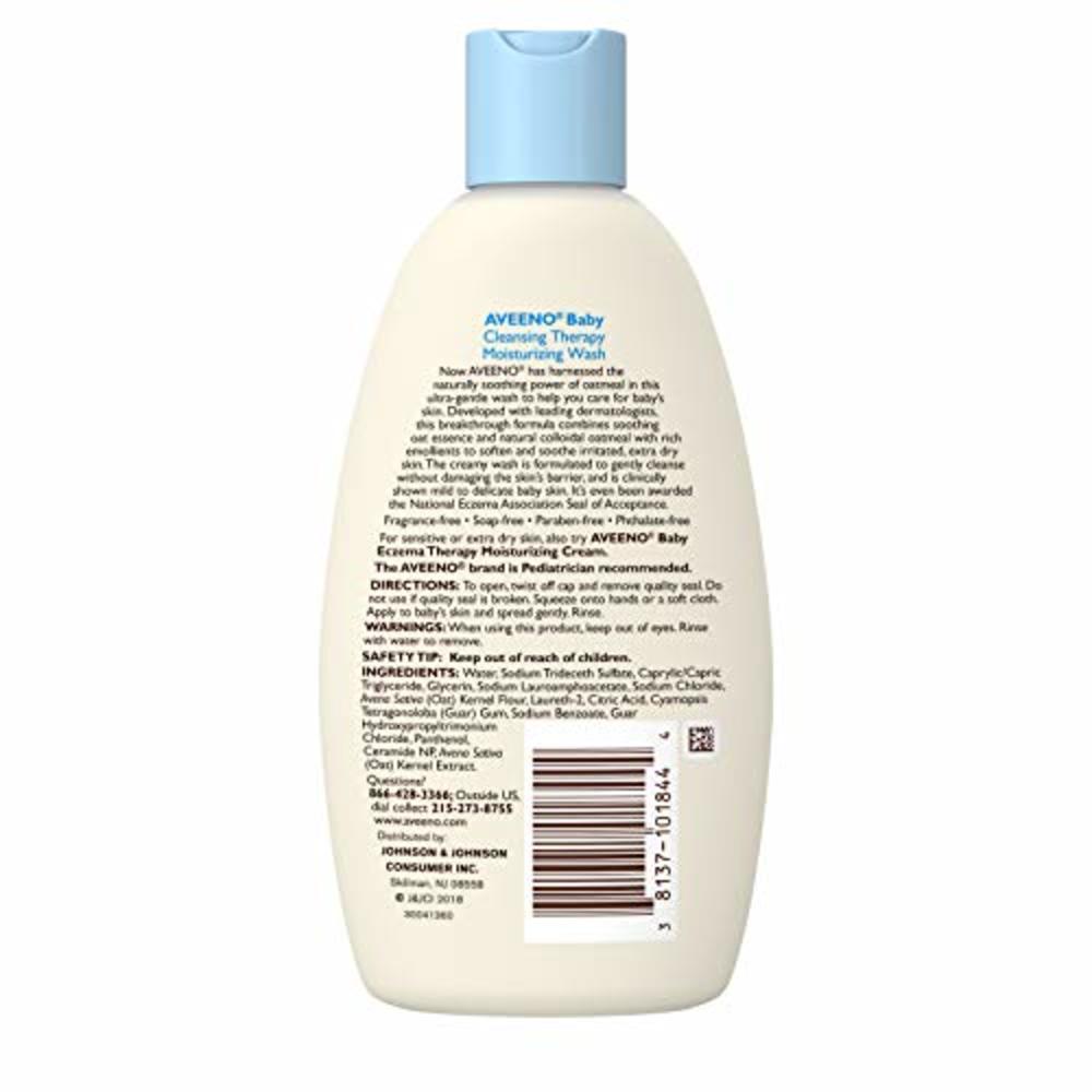 Aveeno Baby Cleansing Therapy Moisturizing Wash, Natural Colloidal Oatmeal, 8 Fl. Oz