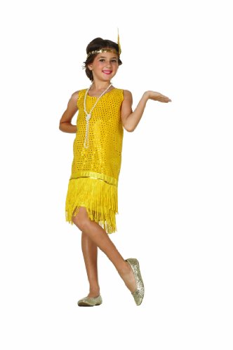 RG Costumes Sequin Flapper,Gold,Small 4-6