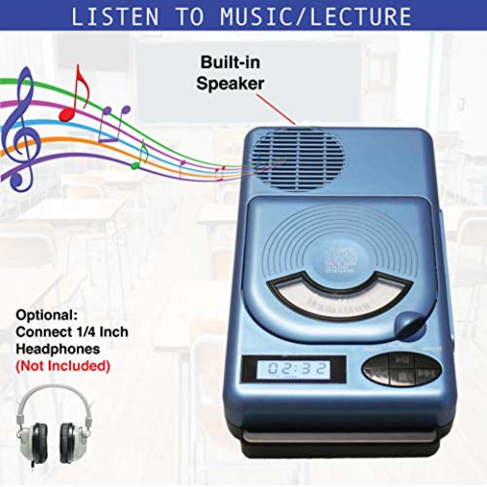 Hamiltonbuhl Top-Loading Portable Classroom Cd Player With Usb And Mp3