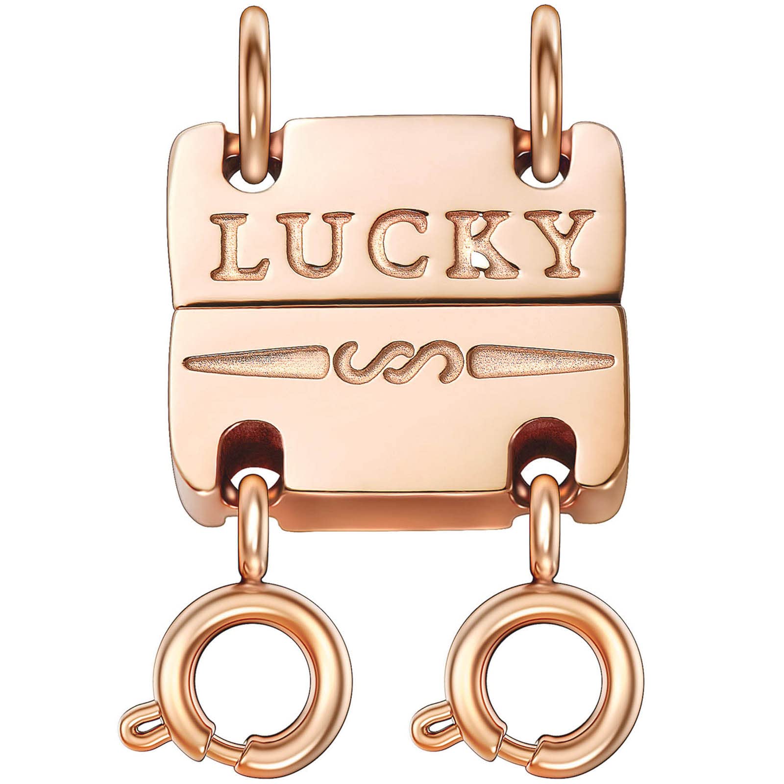 Qulltk Lucky Necklace Layering Clasps 18K Gold And Silver