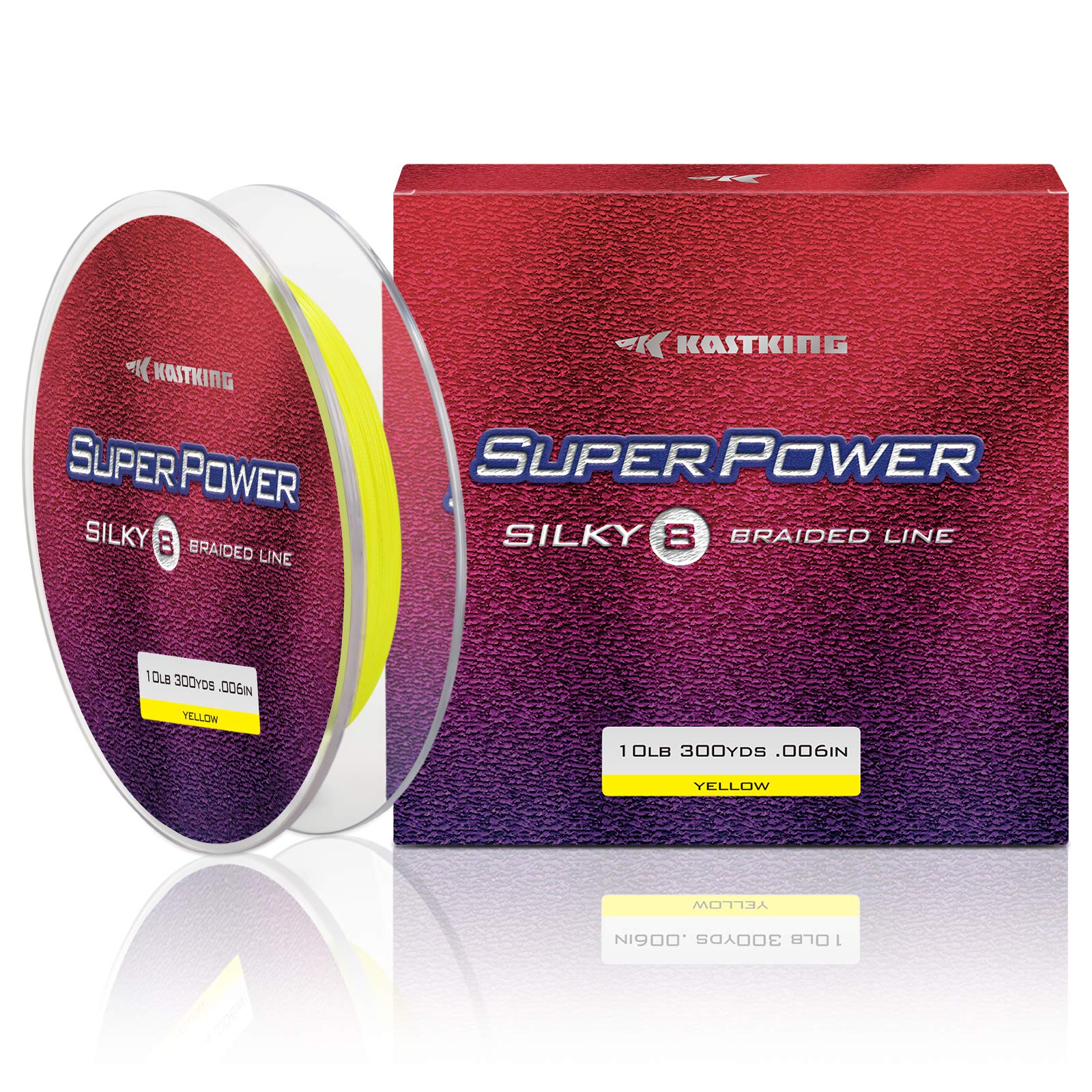 KastKing Kastking Superpower Silky8 Braided Fishing Line, Yellow, 8 Strand, 15Lb, 300Yds KastKing Kastking Superpower Silky8 Braided Fishing Line, Yellow, 8 Strand, 15Lb, 300Yds