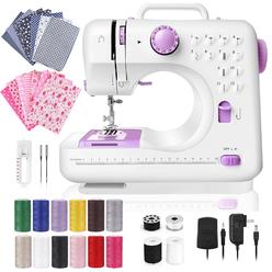 Dechow Sewing Machine For Beginners, Electric Mini Portable, 12 Built-In Stitches With Reverse Sewing, 2 Speeds Double Thread Wi