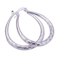 Lucare Womens 925 Sterling Silver U Shape Hollow Hoop Dangle Earrings Jewelry Gift 1