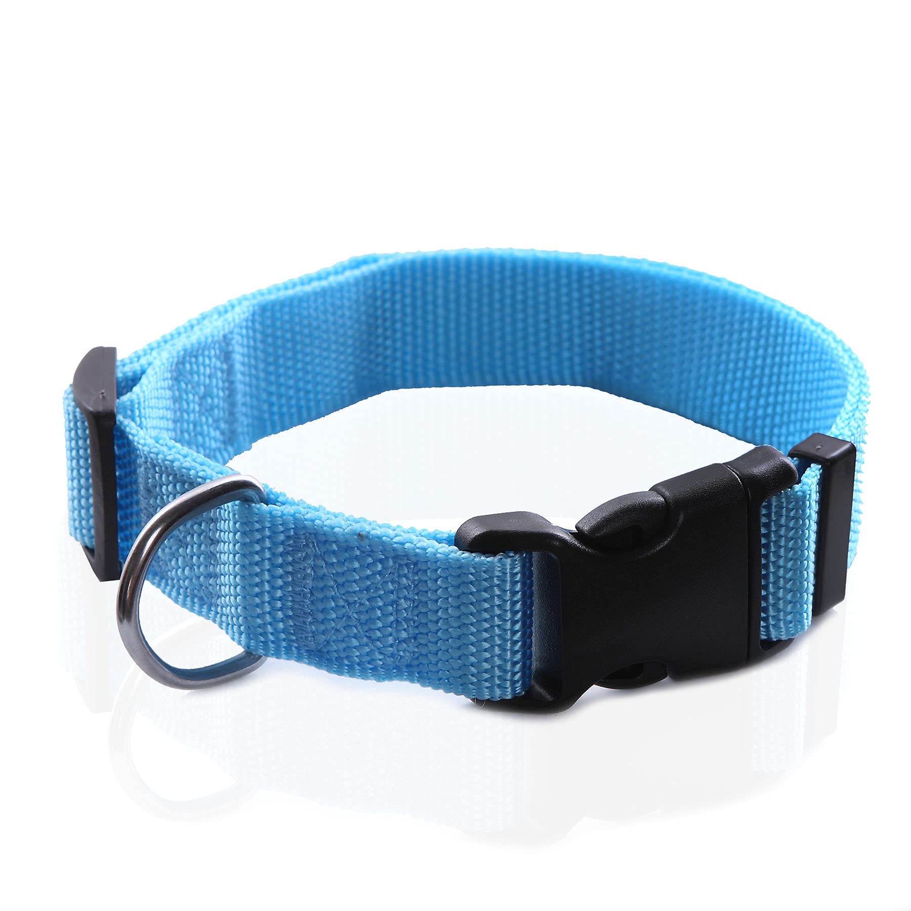 taida Adjustable Nylon Dog Collar, Durable Pet Collar 1 Inch 34 Inch 58 Inch Wide, For Large Medium Small Dogs (L(1 X 16-23), Sky Blue