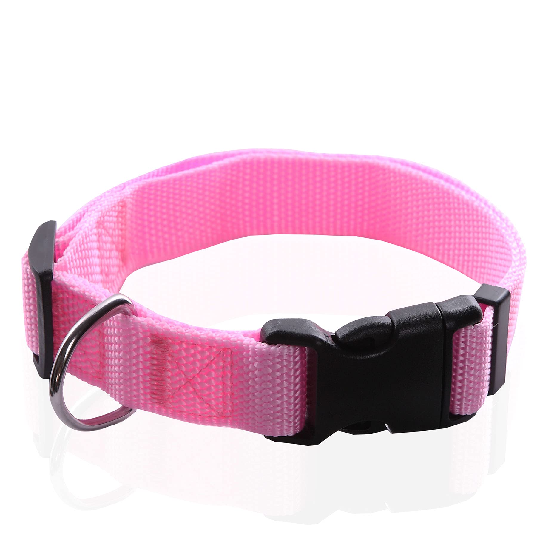 taida Adjustable Nylon Dog Collar, Durable Pet Collar 1 Inch 34 Inch 58 Inch Wide, For Large Medium Small Dogs (S( 58 X 11-16), Pink)