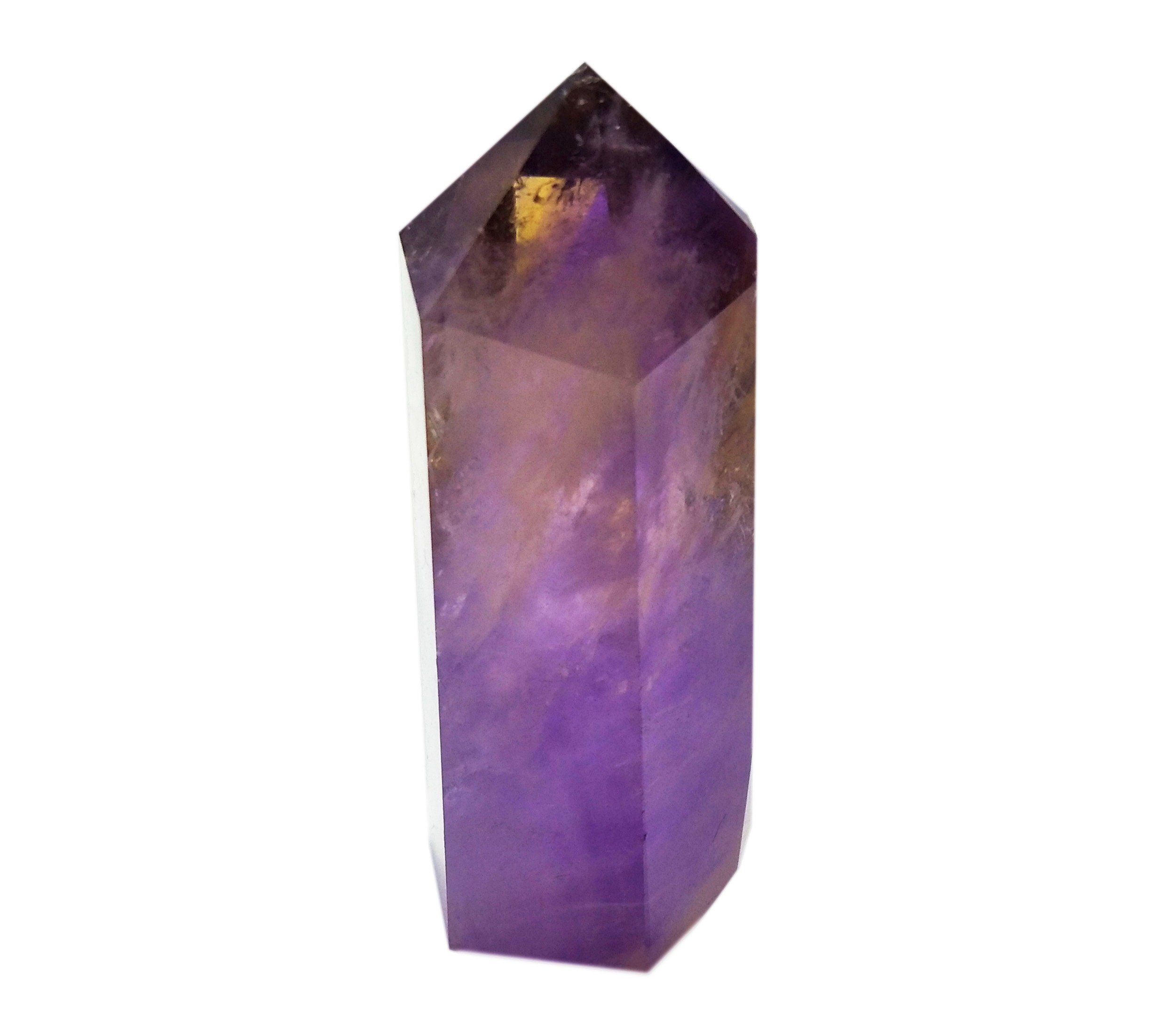 Mina Heal Amethyst Healing Crystal Wand Pointed Faceted Prism Bar For Reiki Chakra Meditation Therapy Deco, Small Gemstomes Are Gifts (Col