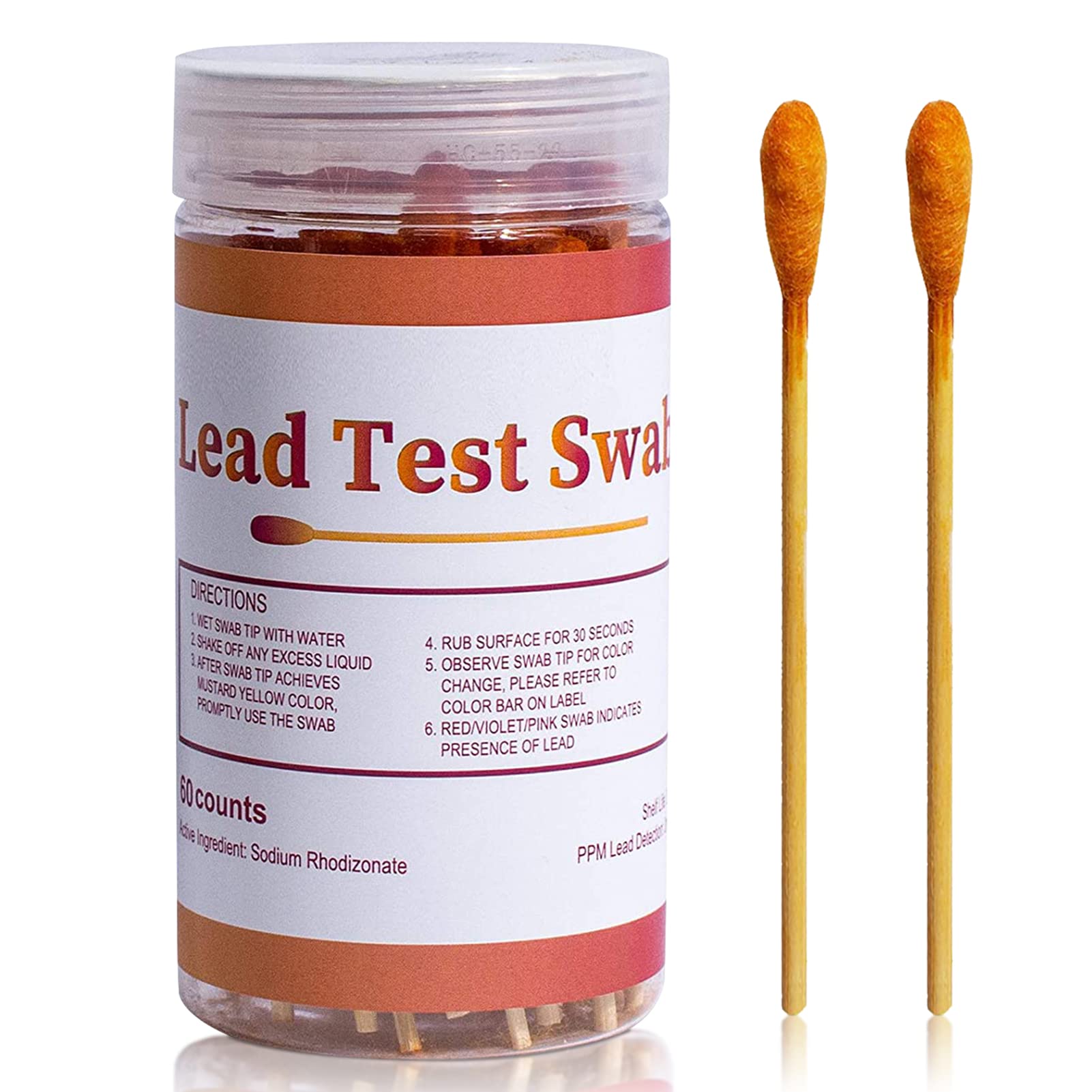 Comfort Hub Lead Test Kit With 60 Pcs Lead Testing Swabs - Suitable For All Painted Surfaces, Dishes Toy Jewelry Metal Ceramics Wood - Rapid