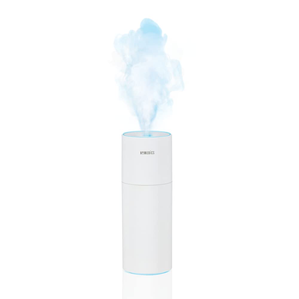 Homedics Portable Humidifiers For Travel, Ultrasonic Humidifiers For Bedroom, Travel, Office And Plants Visible, Quiet, Cool Mis