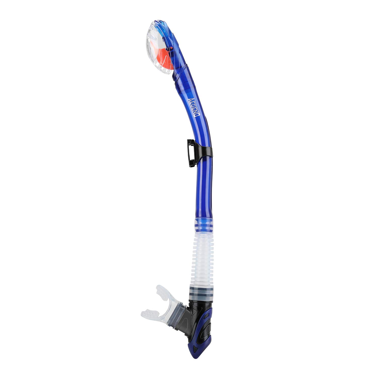 Aegend Dry Snorkel Blue, Easy-Breath Free Diving Snorkel For Snorkeling  Scuba Diving Freediving Swimming, With Top Dry Valve And