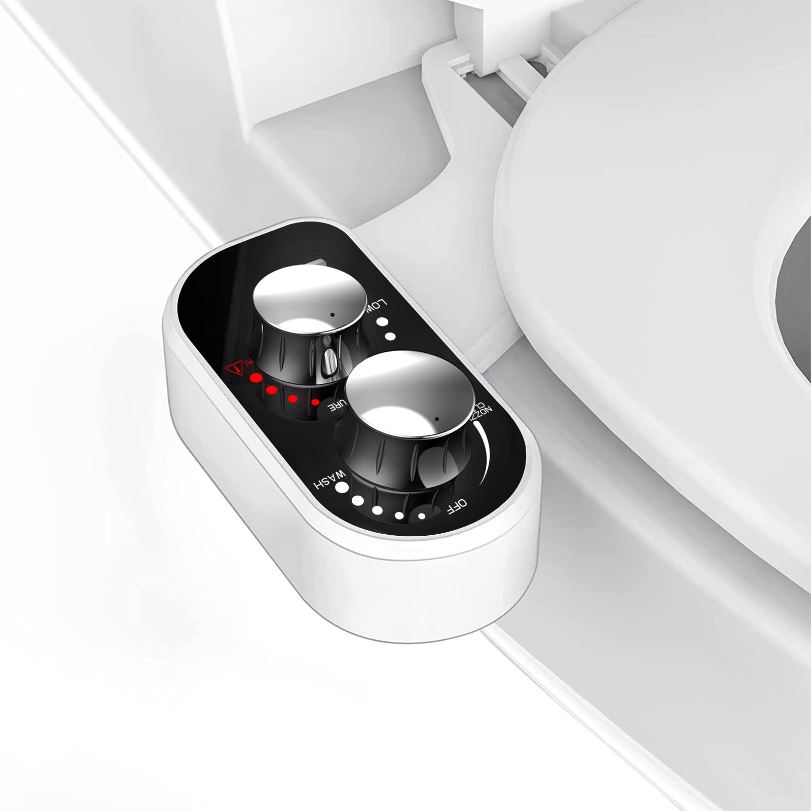 DooLv Bidet Attachment For Toilet Warm Water, Ultra-Slim Bidet Attachment Hot And Cold, Non-Electric Adjustable Pressure Self Cleaning