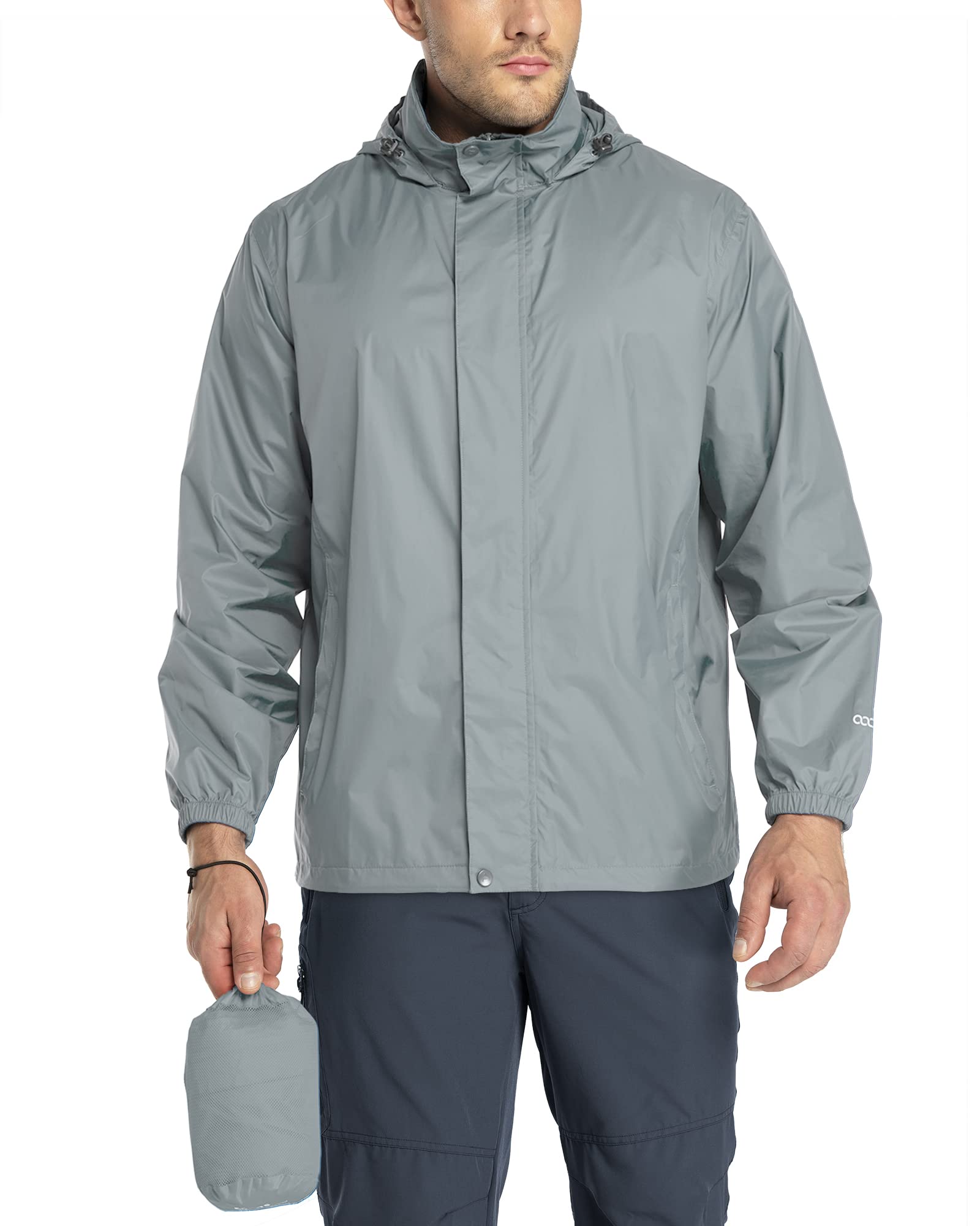 33,000ft 33,000Ft Packable Rain Jacket Mens Lightweight Waterproof Rain  Shell Jacket Raincoat With Hood For Golf Cycling Windbreaker