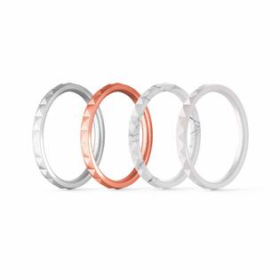 Stackable Rings Popular Silicone Wedding Bands Pack ROQ Silicone
