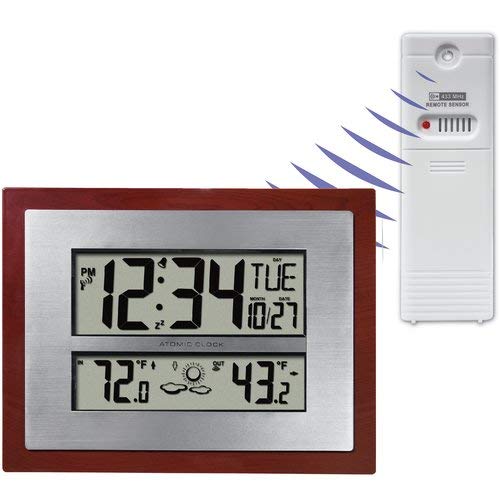 Better Homes & Garde Better Homes And Gardens Atomic Clock With Forecast (Bronze)