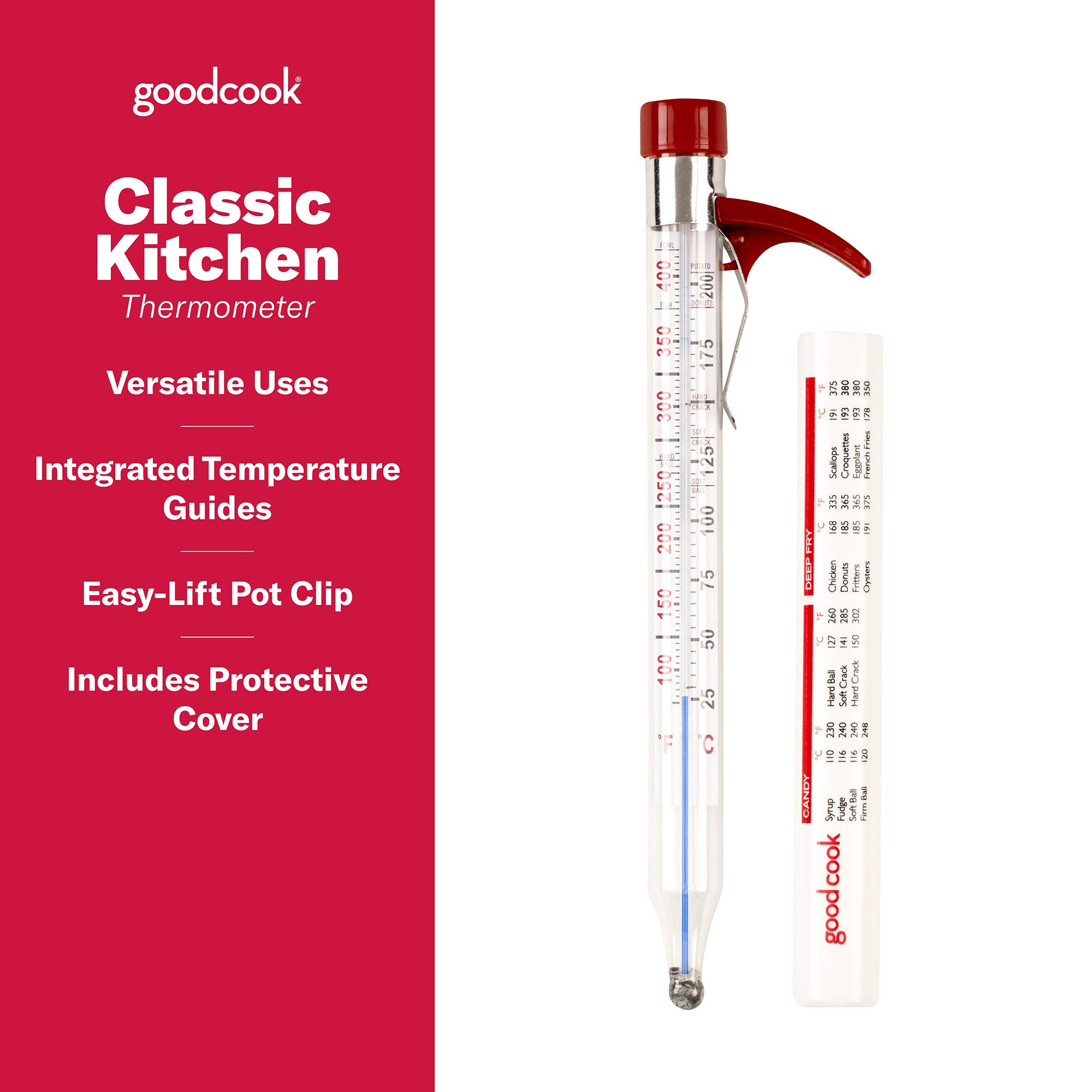 Good Cook Goodcook Classic Candy / Deep Fry Thermometer, Red