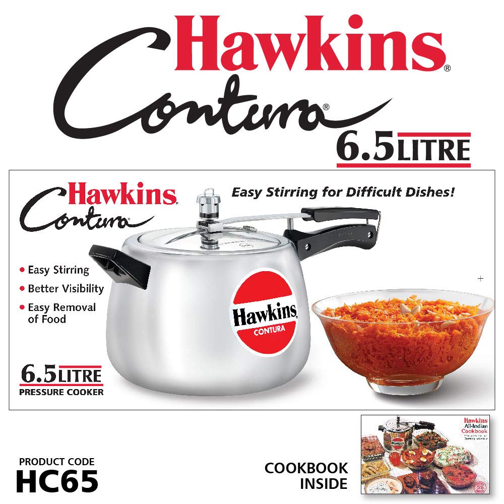 Hawkins Contura Pressure Cooker, 6-1/2-Litre New Shape