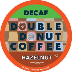 Double Donut Coffee Double Donut Flavored Decaf Coffee, Decaf Hazelnut Coffee, Decaf Coffee Pods for Keurig K Cups Machines, 80 Count (Pack of 1)