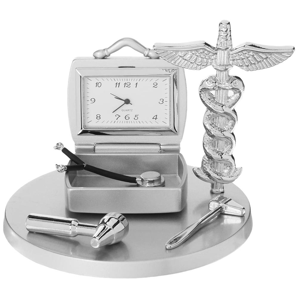 Sanis Enterprises Doctor'S Clock, 3.5-Inch, Silver
