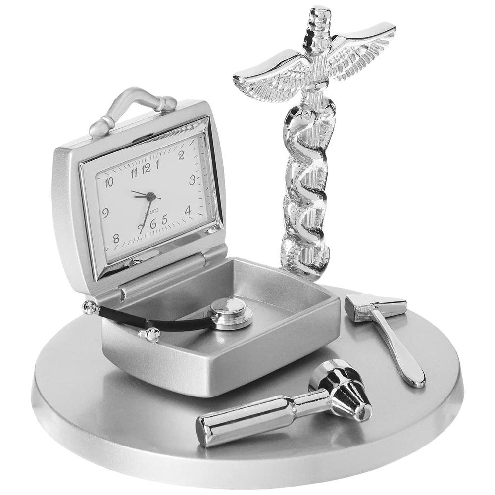 Sanis Enterprises Doctor'S Clock, 3.5-Inch, Silver