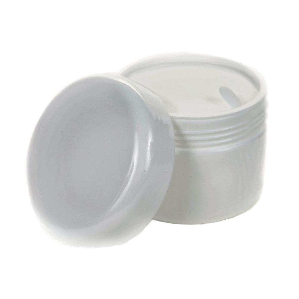 Vivaplex, 12, White, 4 Oz Cosmetic Jars, With Inner Liners And Dome Lids
