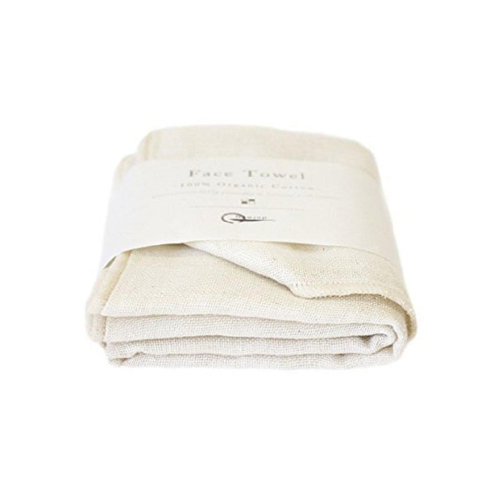 Nawrap 100% Organic Cotton Face Towels, Set Of 2, Ivory