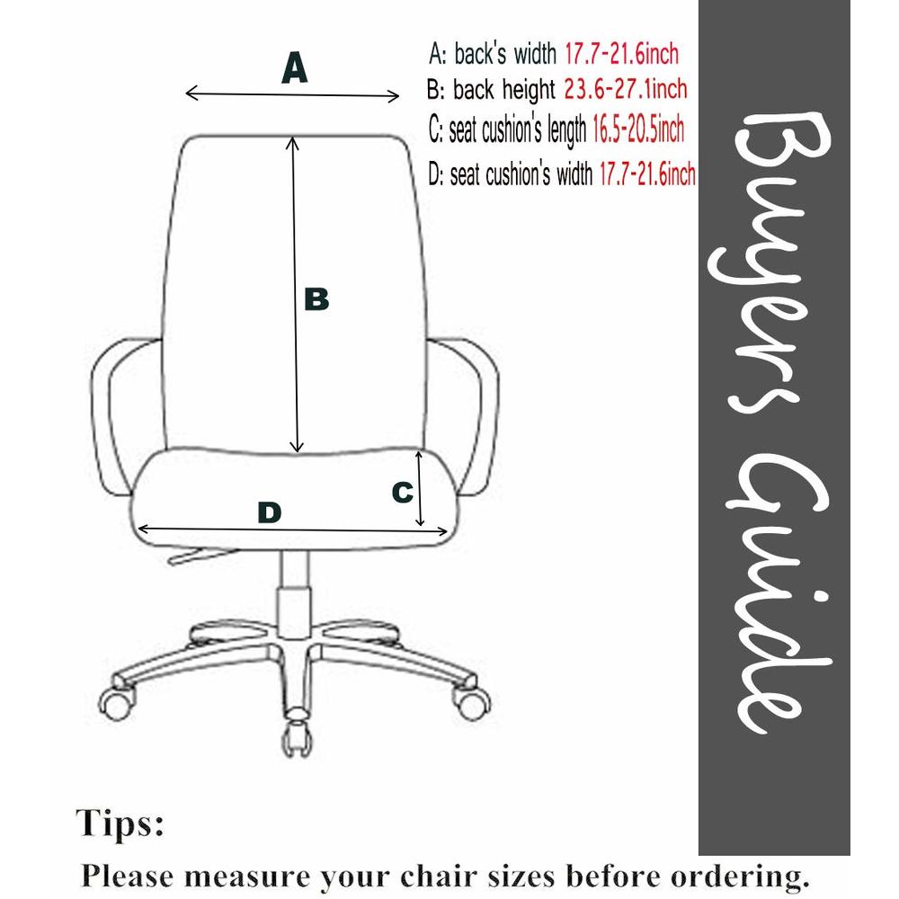 Deisy Dee Computer Office Chair Covers For Stretch Rotating Mid Back Chair Slipcovers Cover Only Chair Covers C162 (F)