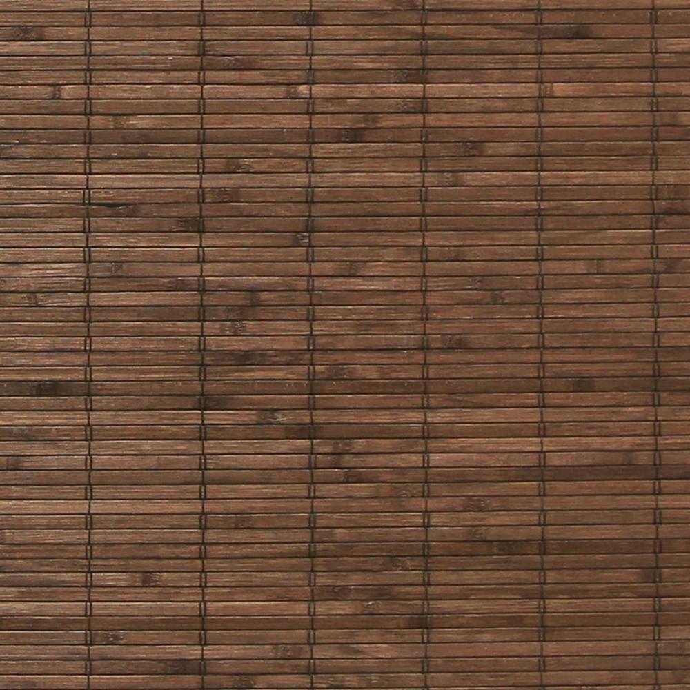 Radiance Cordless Cocoa Dockside Flatstick Shade-36 In. W L Bamboo Roman Shade, 36“ X 64 (2216314E)