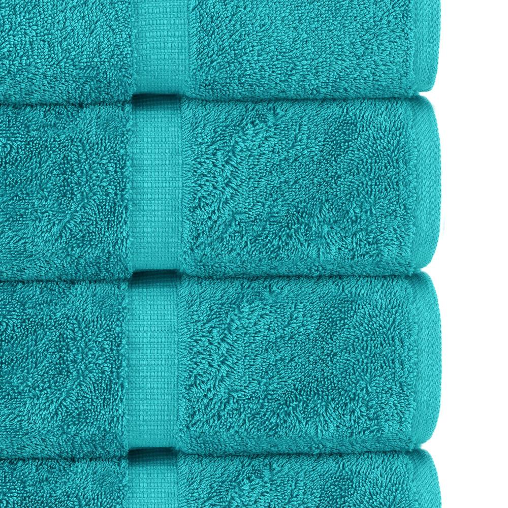 Chakir Turkish Linens | Hotel & Spa Quality 100% Cotton Premium Turkish Towels | Soft & Absorbent (4-Piece Bath Towels, Aqua)