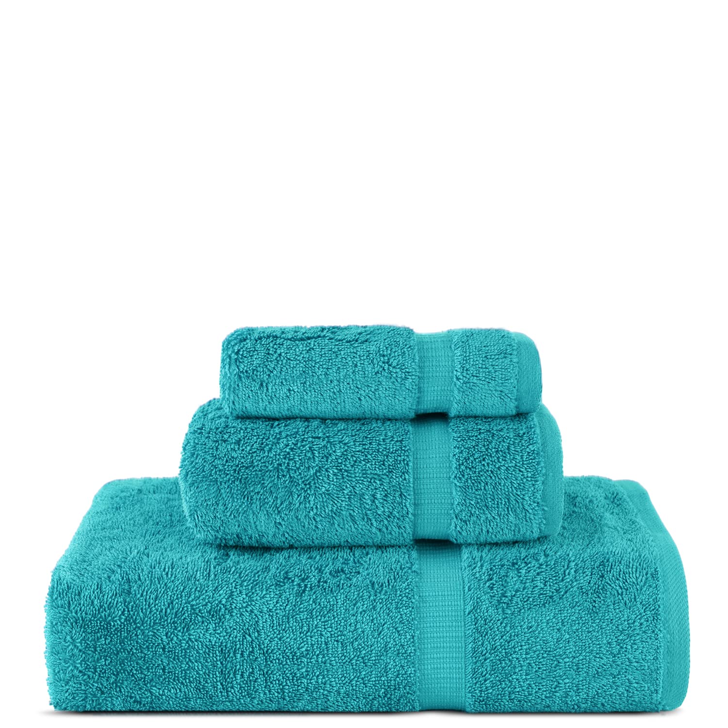 Chakir Turkish Linens | Hotel & Spa Quality 100% Cotton Premium Turkish Towels | Soft & Absorbent (4-Piece Bath Towels, Aqua)