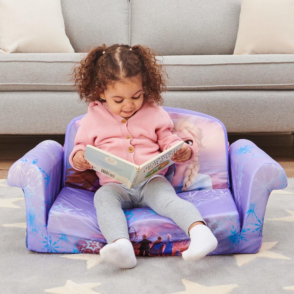 Marshmallow Furniture, Children'S 2-In-1 Flip Open Foam Compressed Sofa, Disney Princesses
