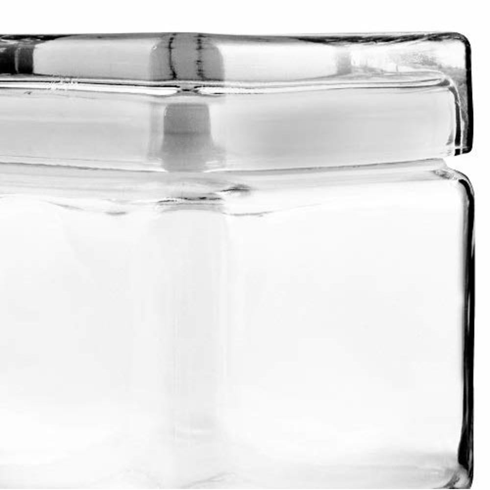 Anchor Hocking 1-Quart Stackable Jars With Glass Lids, Set Of 4
