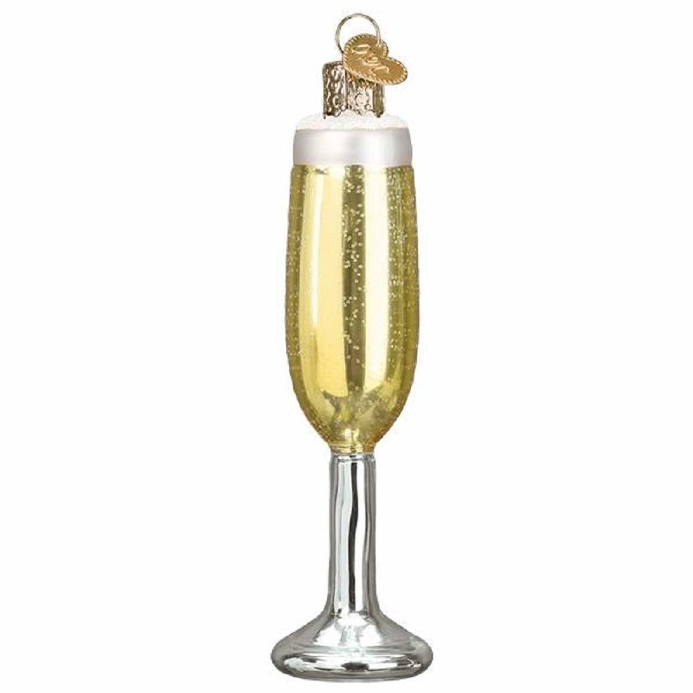 Old World Christmas Champagne Flute Blown Glass 2020 Unique Christmas Ornaments For Christmas Tree Decorations