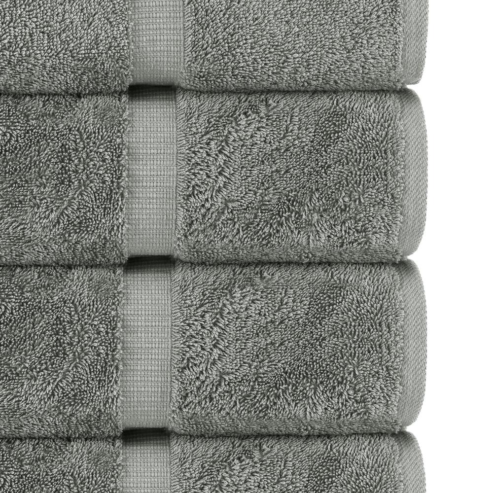 Chakir Turkish Linens | Hotel & Spa Quality 100% Cotton Premium Turkish Towels | Soft & Absorbent (4-Piece Bath Towels, Gray)