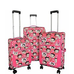 Betty Boop BN001613-7B Expandable Spinner Luggage Set&#44; Black - 3 Piece
