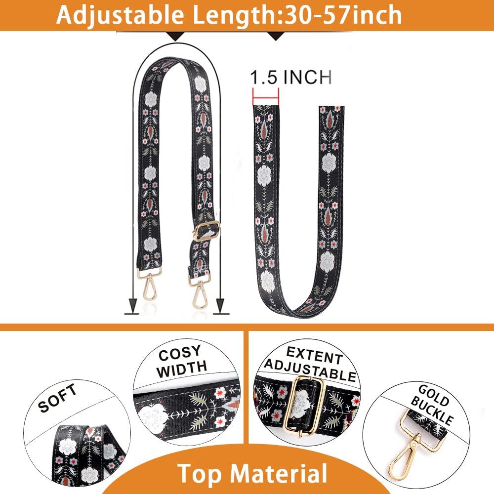 S-Jacorry Purse Strap Replacement Crossbody Wide Shoulder Strap Adjustable Canvas Straps Handbag Strap Replacement Belts
