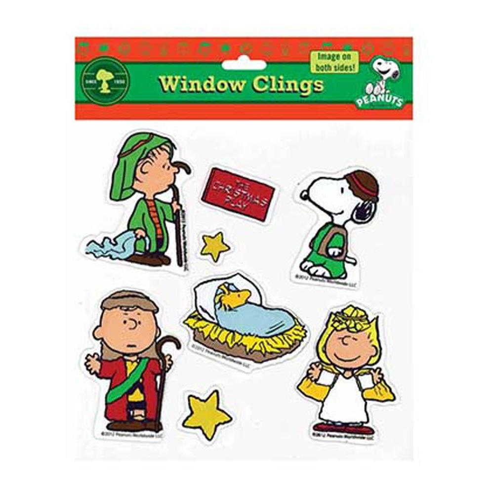 Productworks Peanuts Snoopy Nativity Christmas Play Jelz Window Clings Decorations