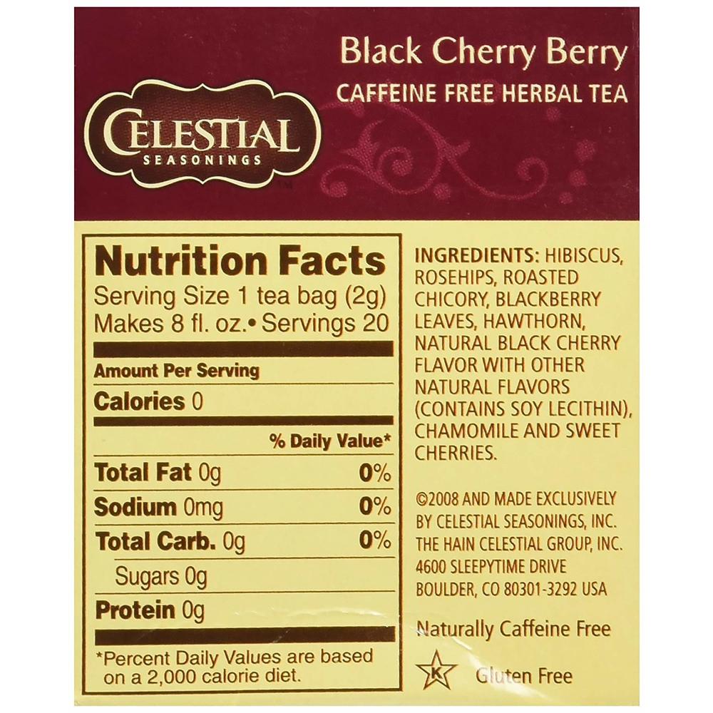 Celestial Seasonings Black Cherry Berry Tea, 20 ct